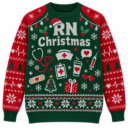 [popular-sweater:PX-21-13:front] RN Christmas Ugly Christmas Sweatshirt - Front view
