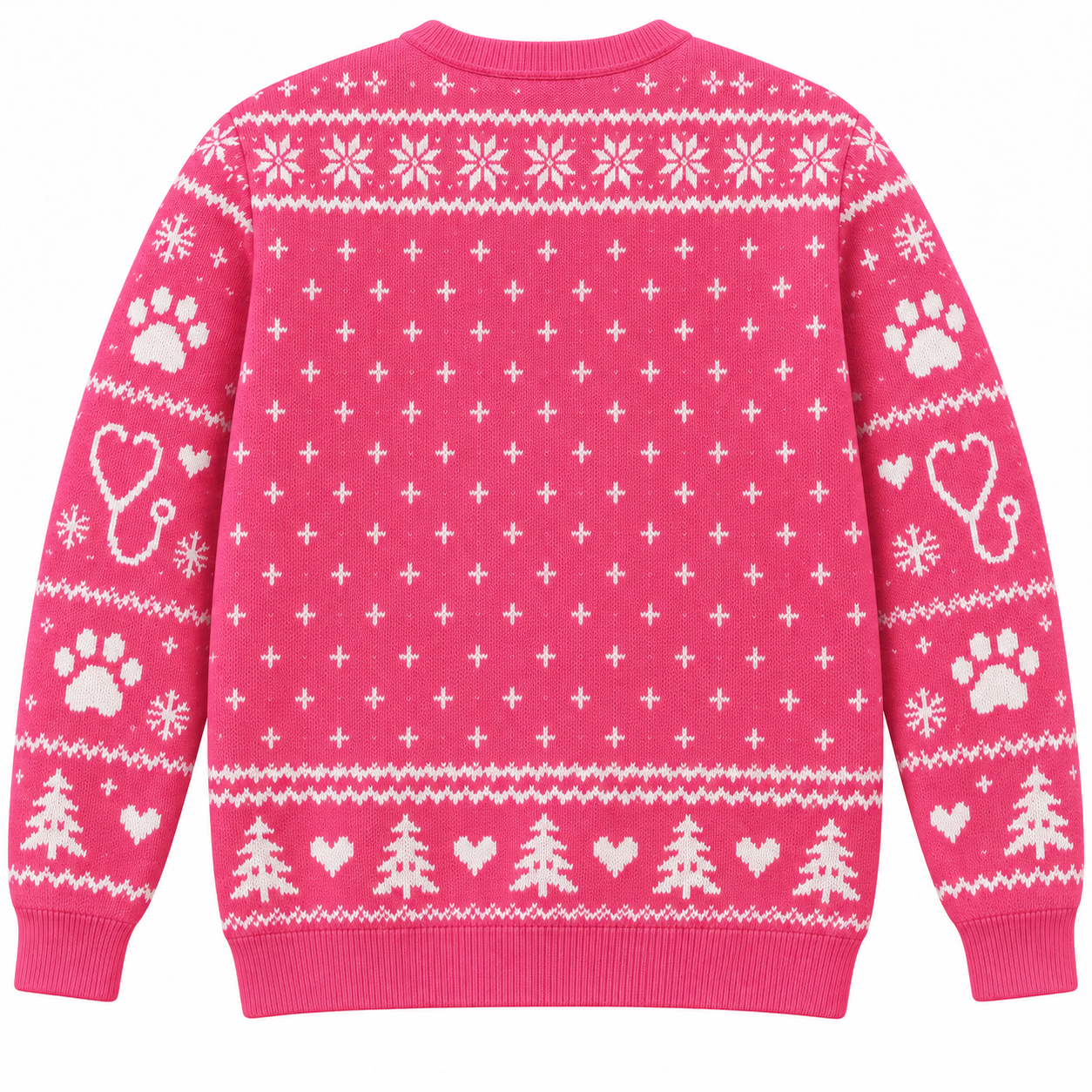 [popular-sweater:PX-21-14:back] Vet Tech Christmas Ugly Christmas Sweatshirt - Back view