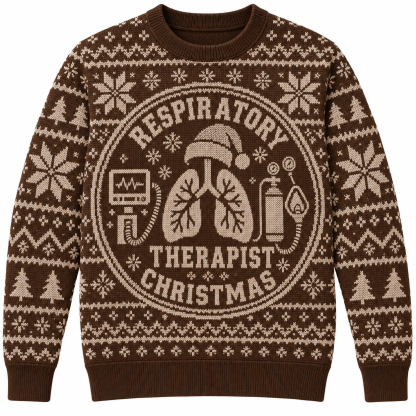 [popular-sweater:PX-21-15:front] Respiratory Therapist Christmas Ugly Christmas Sweatshirt - Front view