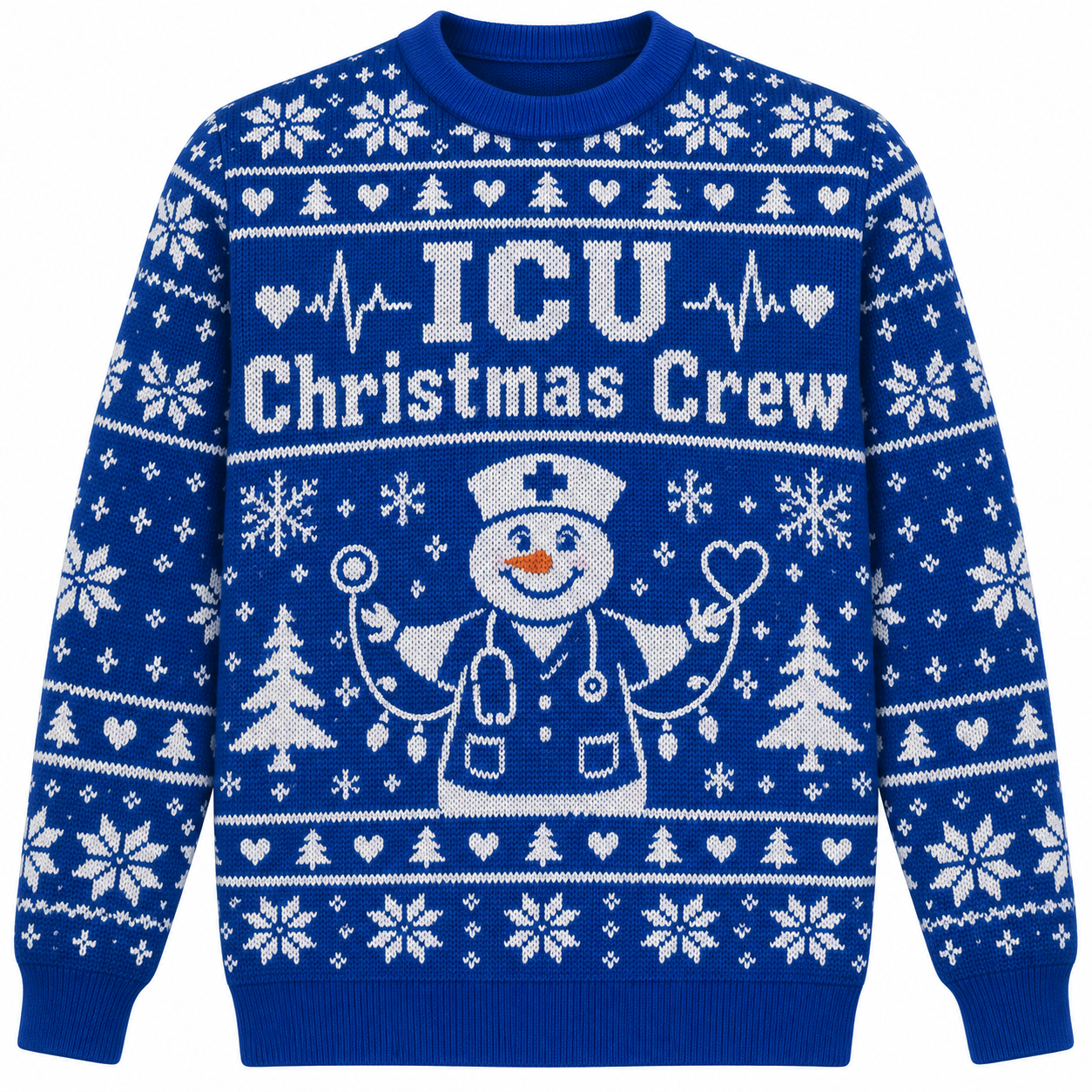 [popular-sweater:PX-21-16:front] ICU Christmas Crew Ugly Christmas Sweatshirt - Front view