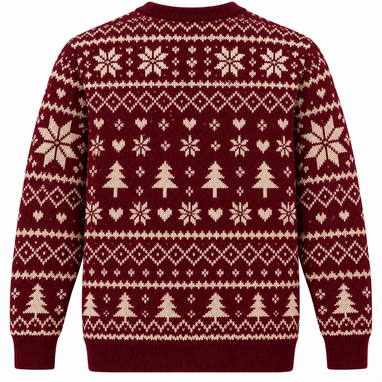 [popular-sweater:PX-21-20:back] Caring Christmas Hearts Nurse Ugly Christmas Sweatshirt - Back view
