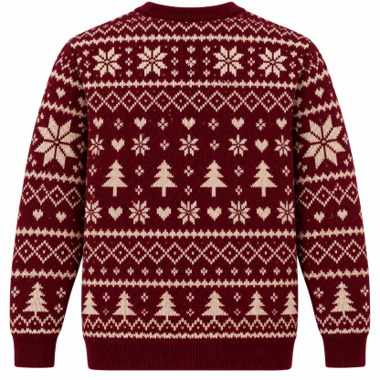 [popular-sweater:PX-21-20:back] Caring Christmas Hearts Nurse Ugly Christmas Sweatshirt - Back view