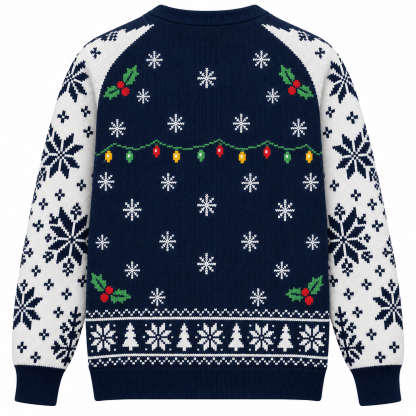 [popular-sweater:PX-22-03:back] Merry Teachmas Ugly Christmas Sweatshirt - Back view