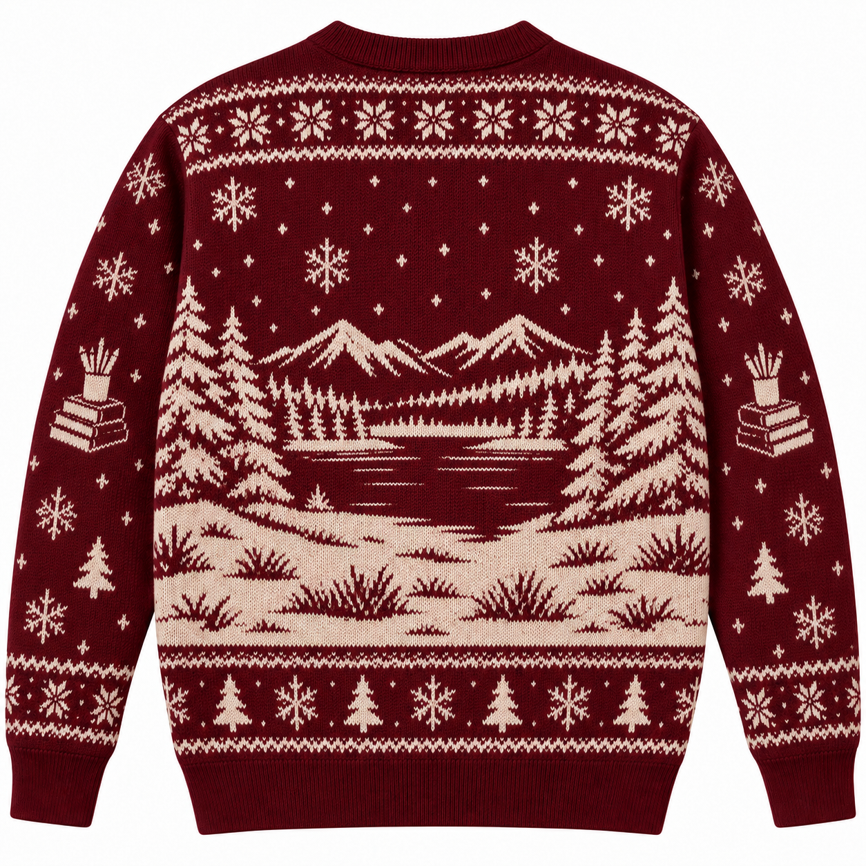 [popular-sweater:PX-22-04:back] Holiday Out Of Office Ugly Christmas Sweatshirt - Back view