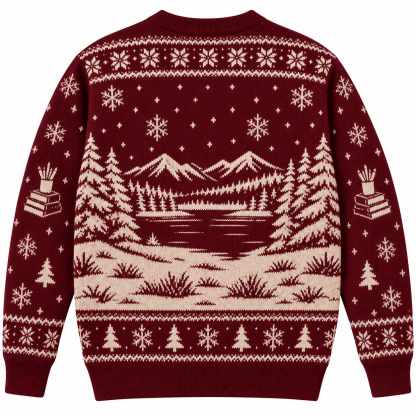 [popular-sweater:PX-22-04:back] Holiday Out Of Office Ugly Christmas Sweatshirt - Back view