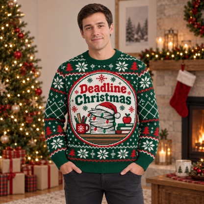 [popular-sweater:PX-22-05:male] Deadline Christmas Ugly Christmas Sweatshirt - Male view