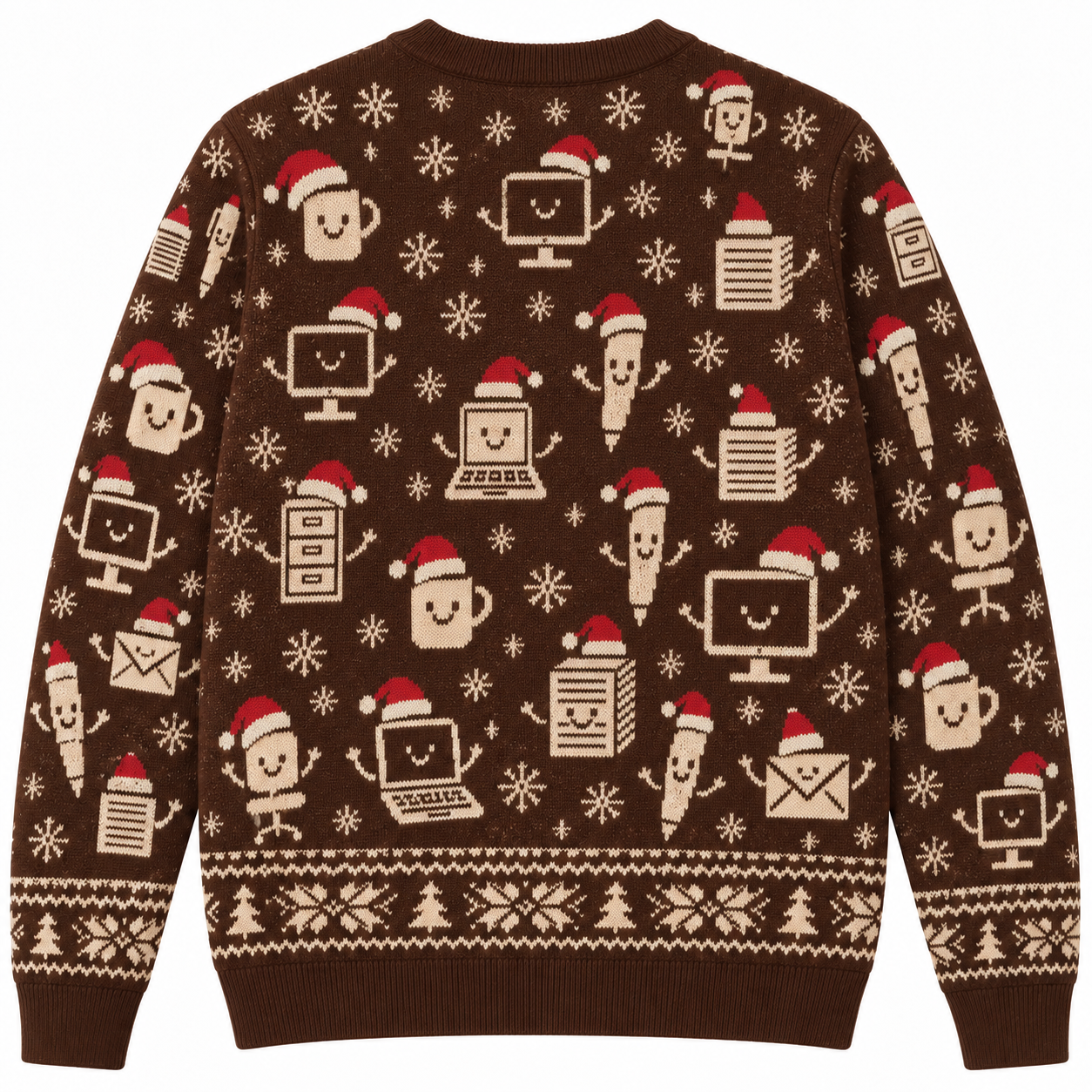 [popular-sweater:PX-22-07:back] Reply All Christmas Ugly Christmas Sweatshirt - Back view