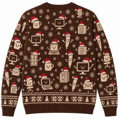 [popular-sweater:PX-22-07:back] Reply All Christmas Ugly Christmas Sweatshirt - Back view