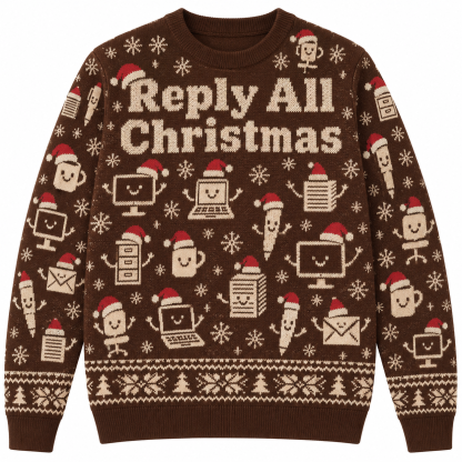 [popular-sweater:PX-22-07:front] Reply All Christmas Ugly Christmas Sweatshirt - Front view