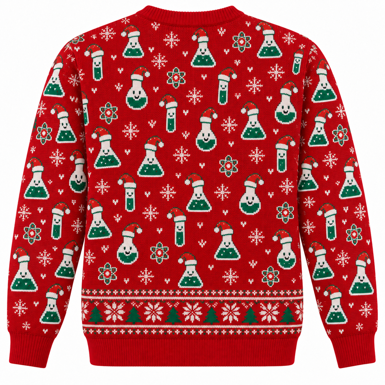[popular-sweater:PX-22-17:back] Chemistree Science Teacher Ugly Christmas Sweatshirt - Back view
