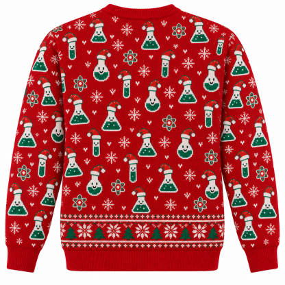 [popular-sweater:PX-22-17:back] Chemistree Science Teacher Ugly Christmas Sweatshirt - Back view