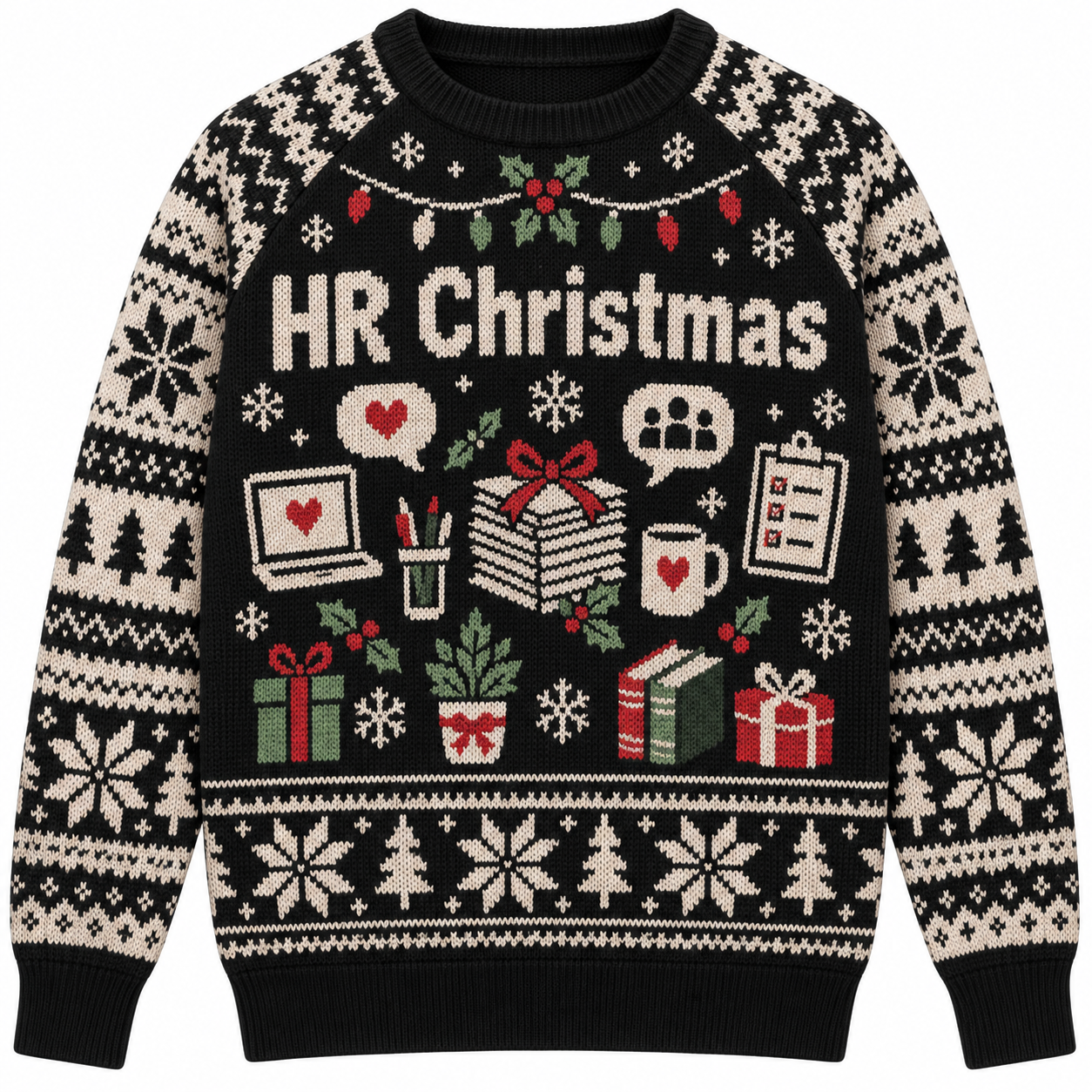 [popular-sweater:PX-22-18:front] HR Christmas Ugly Christmas Sweatshirt - Front view