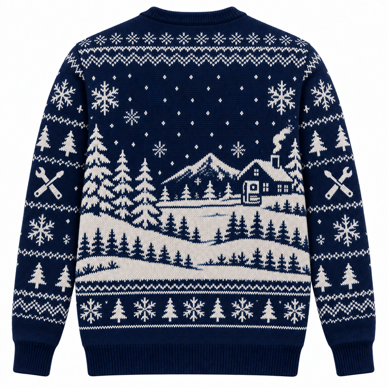 [popular-sweater:PX-22-19:back] Engineer Christmas Ugly Christmas Sweatshirt - Back view
