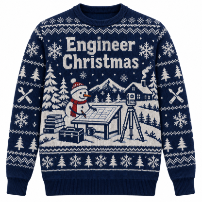 [popular-sweater:PX-22-19:front] Engineer Christmas Ugly Christmas Sweatshirt - Front view