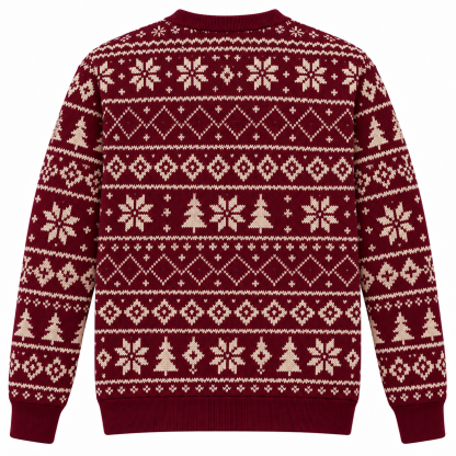 [popular-sweater:PX-22-20:back] Work From Home Christmas Ugly Christmas Sweatshirt - Back view