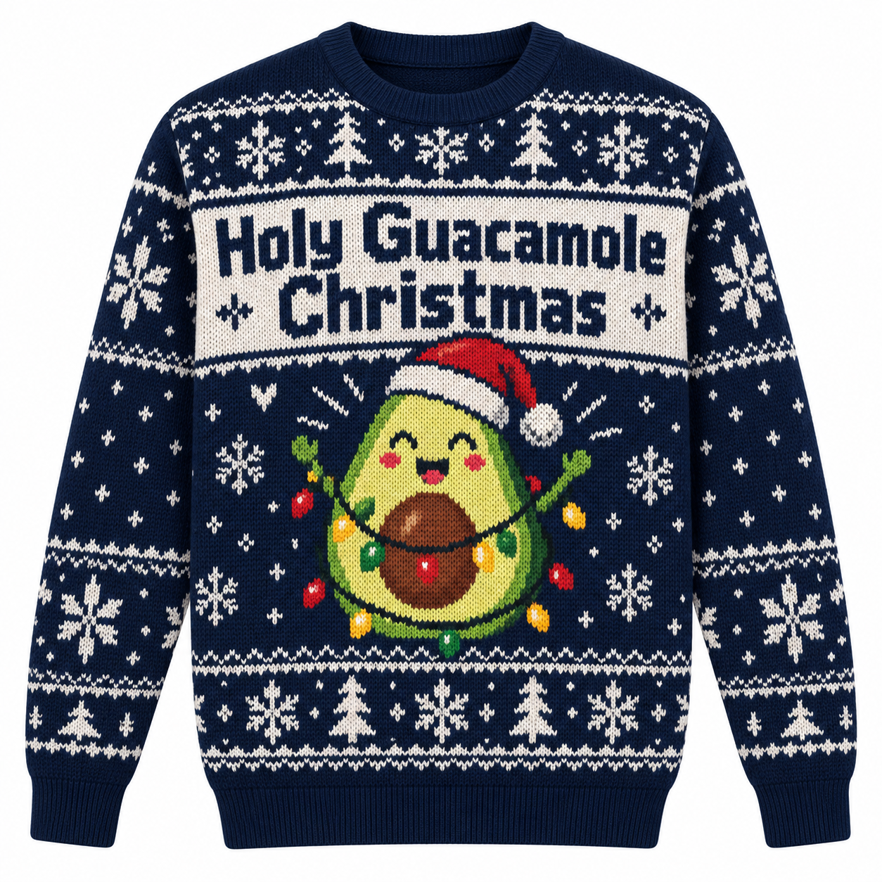 [popular-sweater:PX-23-11:front] Holy Guacamole Christmas Ugly Christmas Sweatshirt - Front view