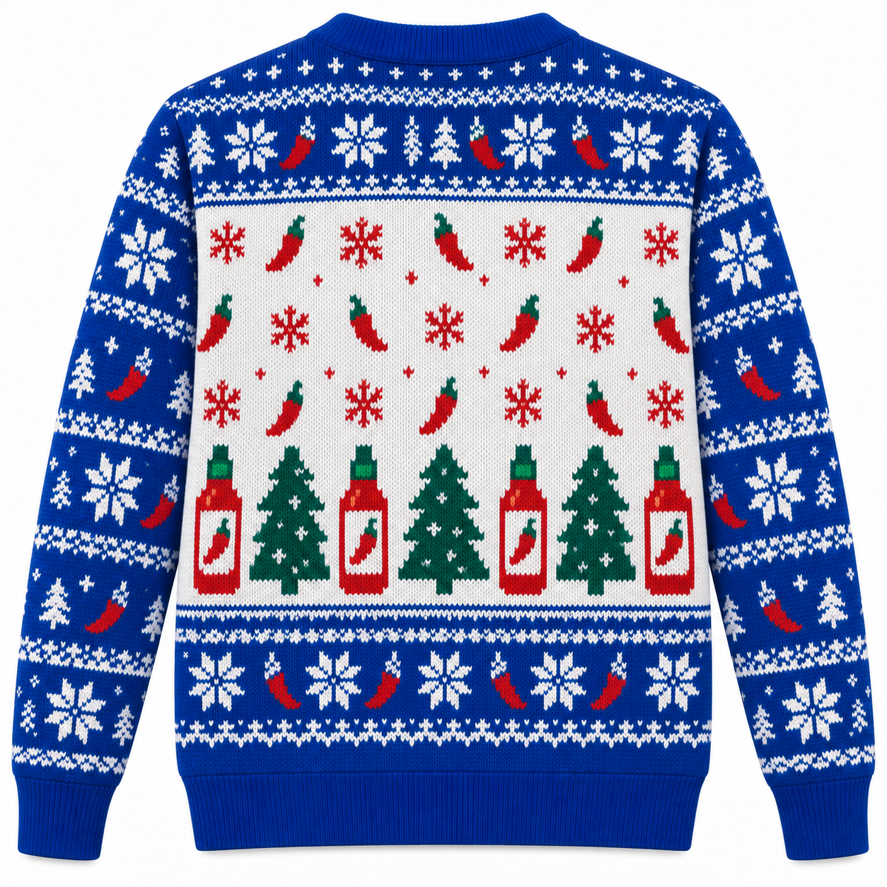 [popular-sweater:PX-23-16:back] Hot Sauce Christmas Ugly Christmas Sweatshirt - Back view