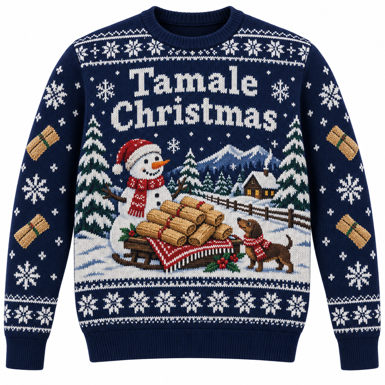 [popular-sweater:PX-23-19:front] Tamale Christmas Ugly Christmas Sweatshirt - Front view