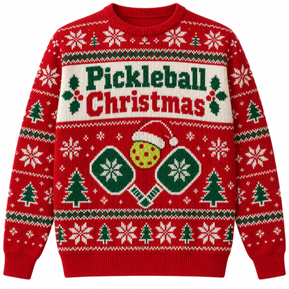 [popular-sweater:PX-24-01:front] Pickleball Christmas Ugly Christmas Sweatshirt - Front view