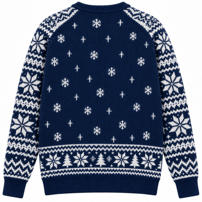 [popular-sweater:PX-24-03:back] Strike Up Christmas Bowling Ugly Christmas Sweatshirt - Back view