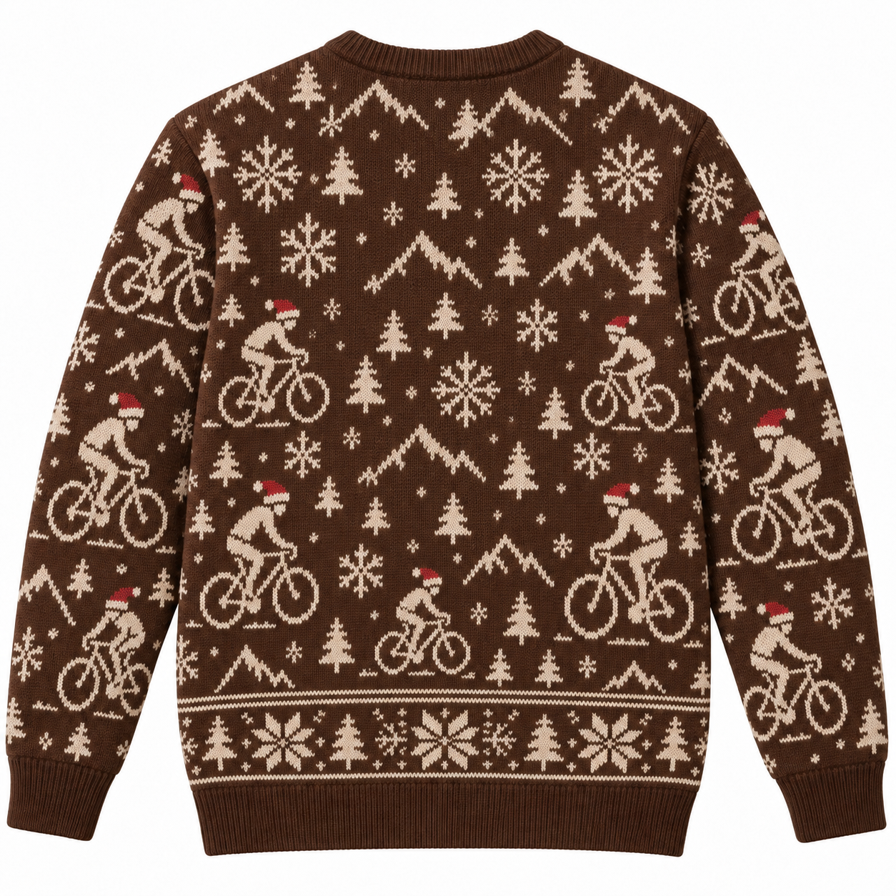 [popular-sweater:PX-24-07:back] Cycling Christmas Ugly Christmas Sweatshirt - Back view