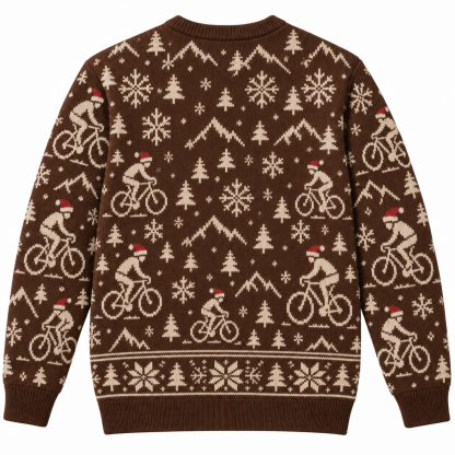 [popular-sweater:PX-24-07:back] Cycling Christmas Ugly Christmas Sweatshirt - Back view