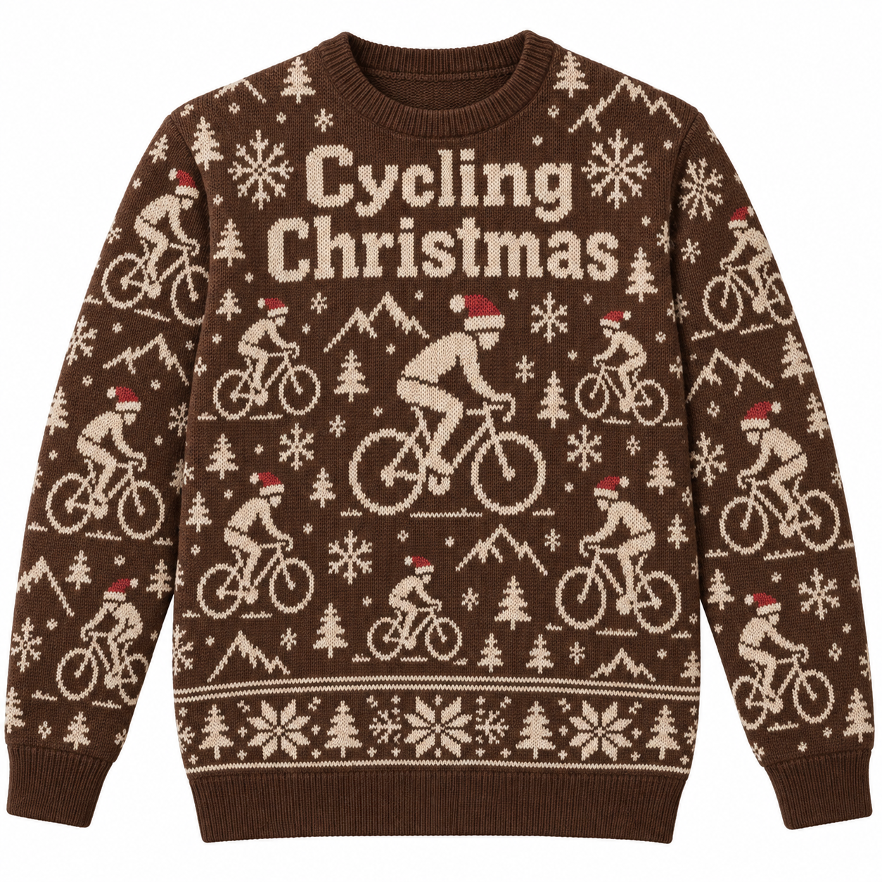 [popular-sweater:PX-24-07:front] Cycling Christmas Ugly Christmas Sweatshirt - Front view