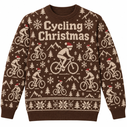 [popular-sweater:PX-24-07:front] Cycling Christmas Ugly Christmas Sweatshirt - Front view