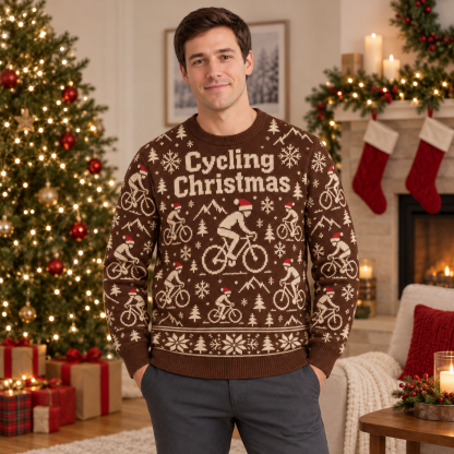 [popular-sweater:PX-24-07:male] Cycling Christmas Ugly Christmas Sweatshirt - Male view