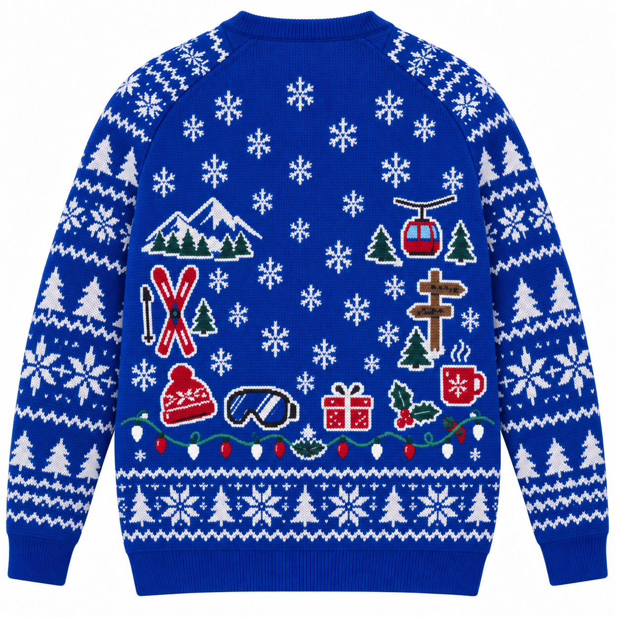 [popular-sweater:PX-24-08:back] Ski Christmas Ugly Christmas Sweatshirt - Back view
