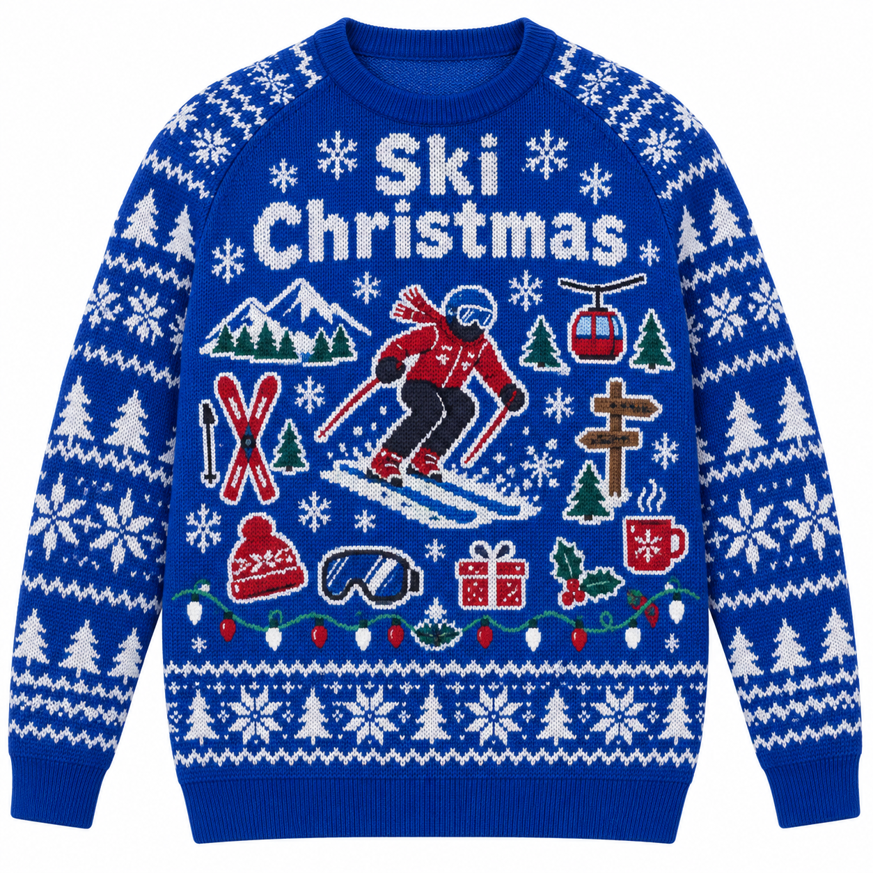 [popular-sweater:PX-24-08:front] Ski Christmas Ugly Christmas Sweatshirt - Front view