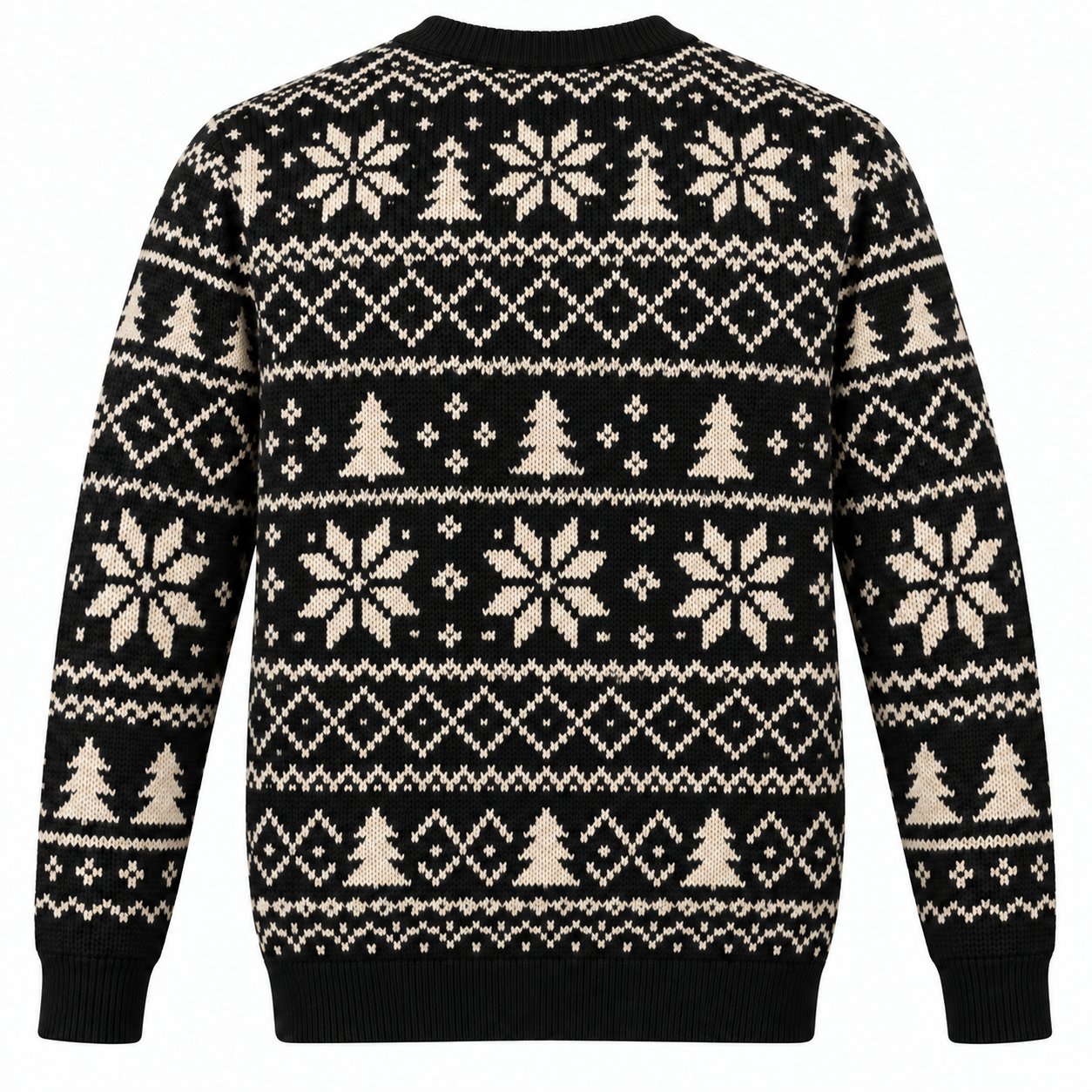 [popular-sweater:PX-24-10:back] Hockey Christmas Ugly Christmas Sweatshirt - Back view