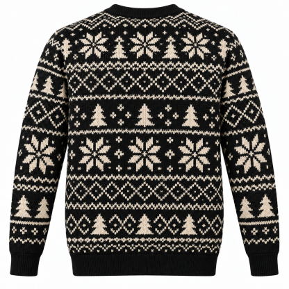 [popular-sweater:PX-24-10:back] Hockey Christmas Ugly Christmas Sweatshirt - Back view