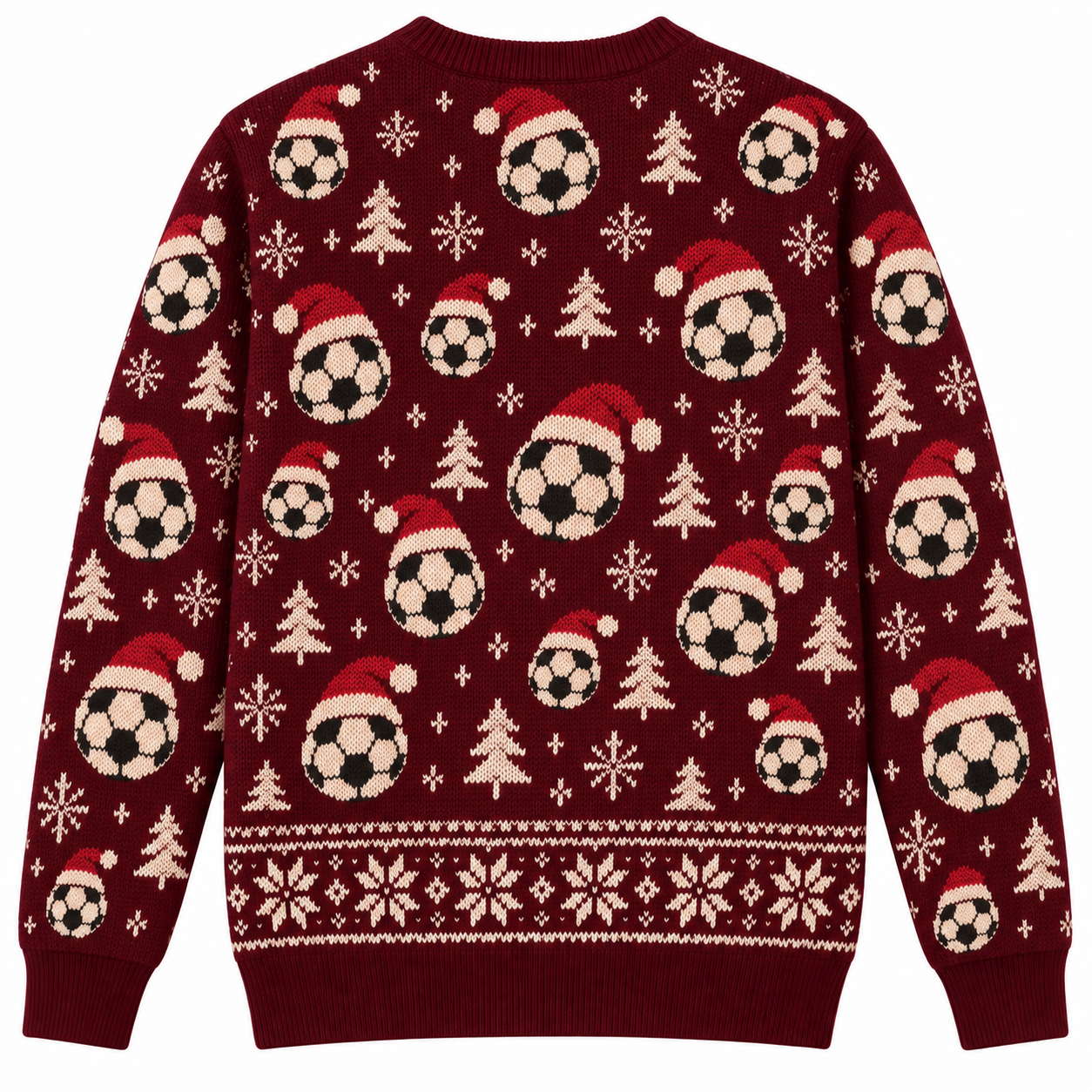 [popular-sweater:PX-24-12:back] Soccer Christmas Ugly Christmas Sweatshirt - Back view