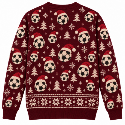[popular-sweater:PX-24-12:back] Soccer Christmas Ugly Christmas Sweatshirt - Back view