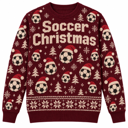 [popular-sweater:PX-24-12:front] Soccer Christmas Ugly Christmas Sweatshirt - Front view
