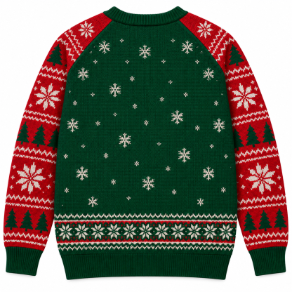 [popular-sweater:PX-24-13:back] Baseball Christmas Ugly Christmas Sweatshirt - Back view