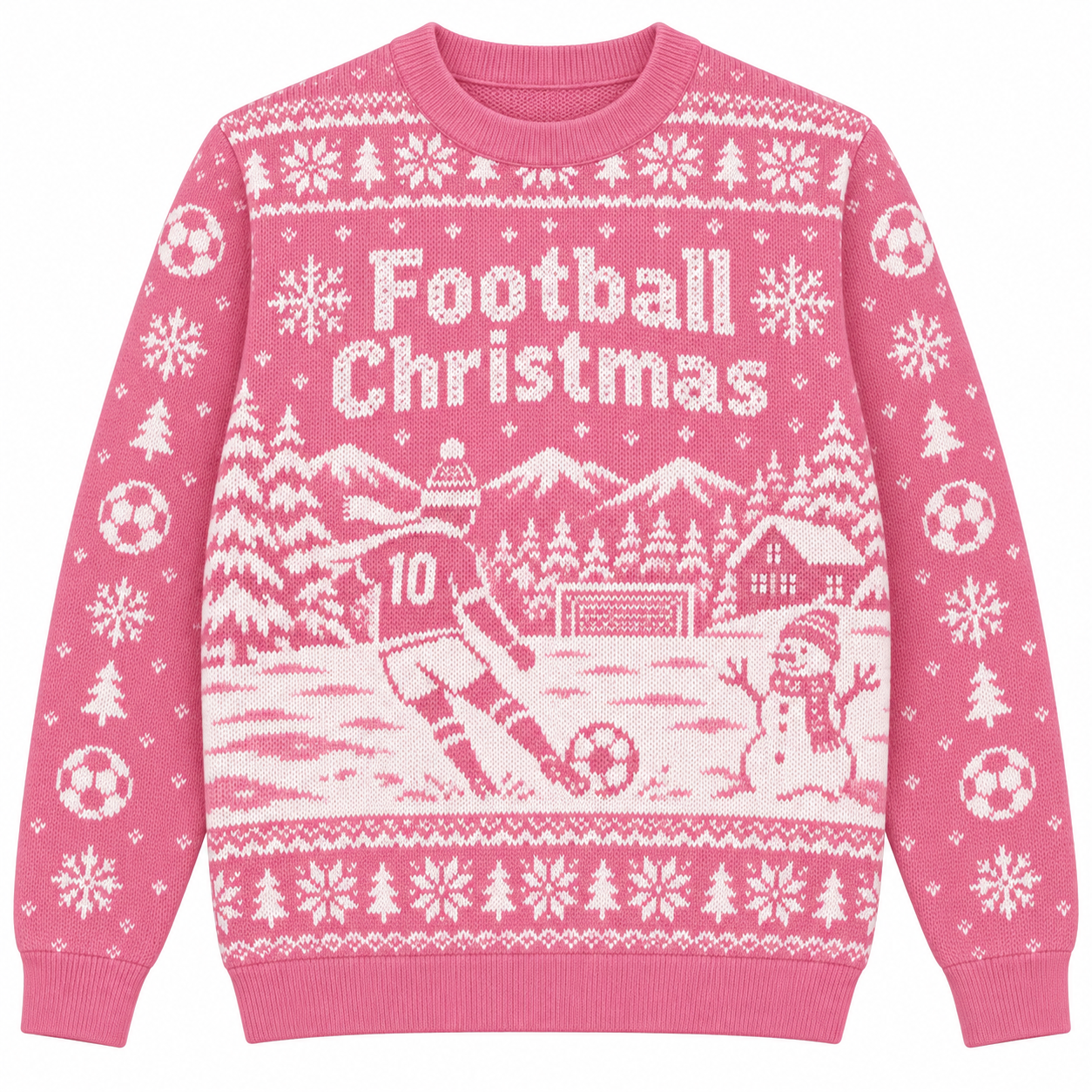 [popular-sweater:PX-24-14:front] Football Christmas Ugly Christmas Sweatshirt - Front view