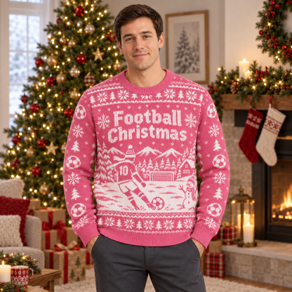 [popular-sweater:PX-24-14:male] Football Christmas Ugly Christmas Sweatshirt - Male view
