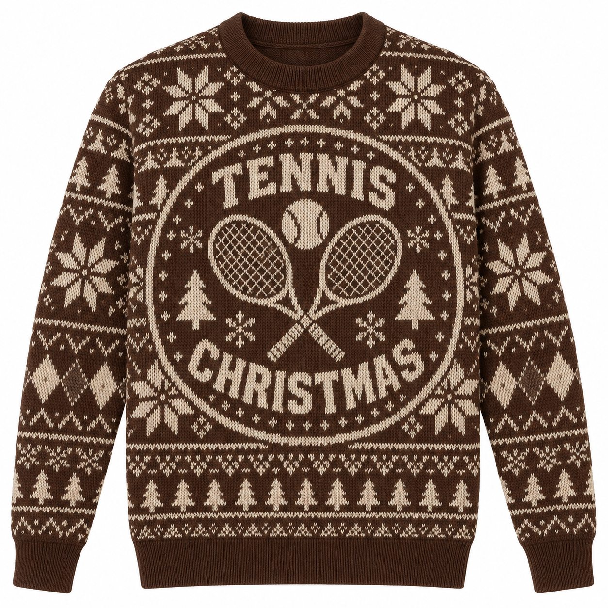 [popular-sweater:PX-24-15:front] Tennis Christmas Ugly Christmas Sweatshirt - Front view