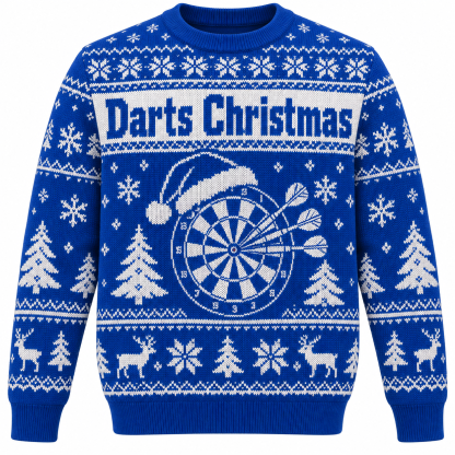 [popular-sweater:PX-24-16:front] Darts Christmas Ugly Christmas Sweatshirt - Front view