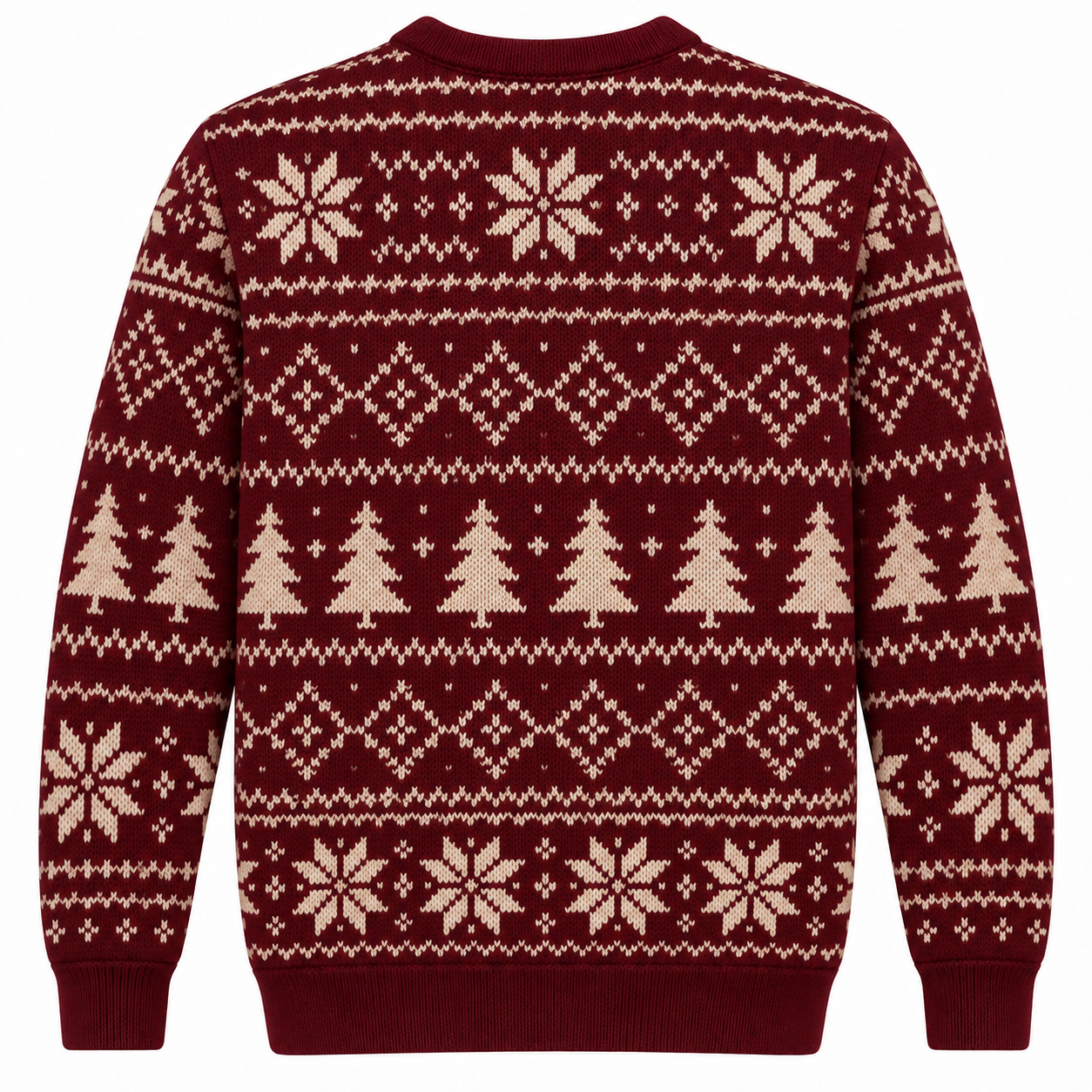 [popular-sweater:PX-24-20:back] BJJ Christmas Roll Ugly Christmas Sweatshirt - Back view