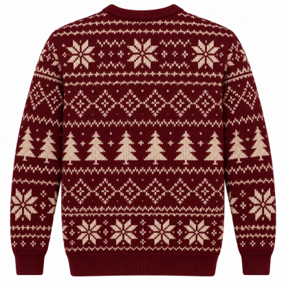 [popular-sweater:PX-24-20:back] BJJ Christmas Roll Ugly Christmas Sweatshirt - Back view