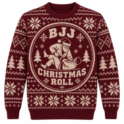 [popular-sweater:PX-24-20:front] BJJ Christmas Roll Ugly Christmas Sweatshirt - Front view