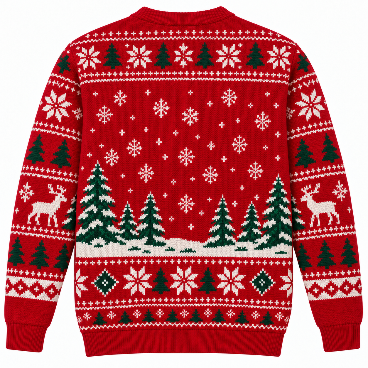 [popular-sweater:PX-25-01:back] Bigfoot Believes In Santa Ugly Christmas Sweatshirt - Back view