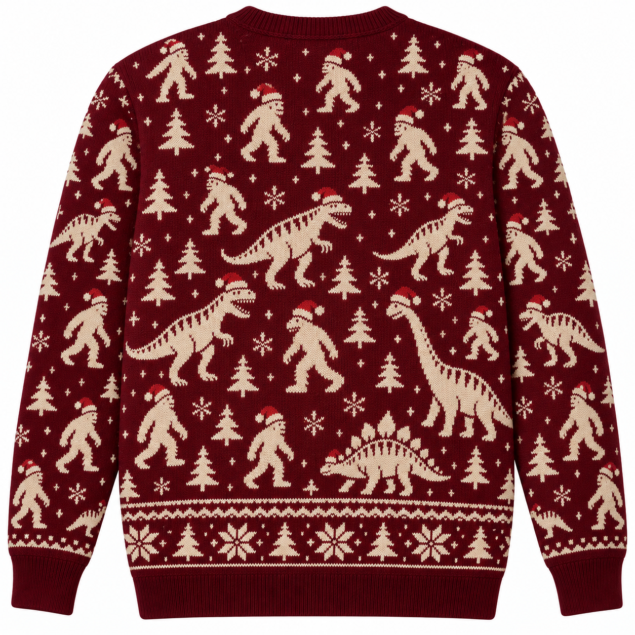 [popular-sweater:PX-25-12:back] UFO Christmas Abduction Ugly Christmas Sweatshirt - Back view
