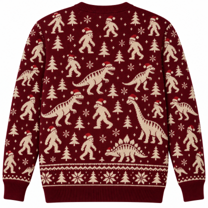 [popular-sweater:PX-25-12:back] UFO Christmas Abduction Ugly Christmas Sweatshirt - Back view