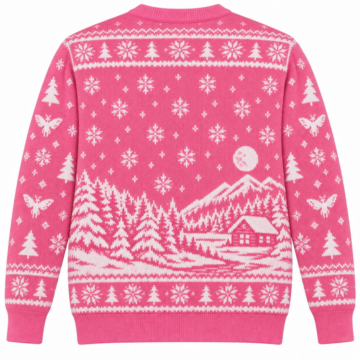 [popular-sweater:PX-25-14:back] Mothman Christmas Ugly Christmas Sweatshirt - Back view
