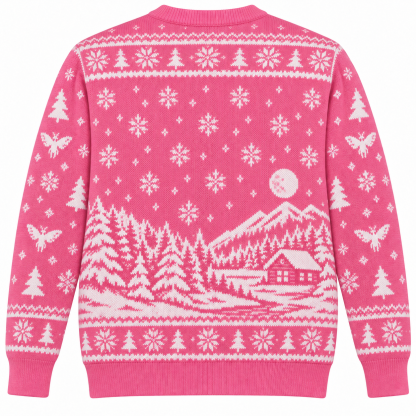 [popular-sweater:PX-25-14:back] Mothman Christmas Ugly Christmas Sweatshirt - Back view