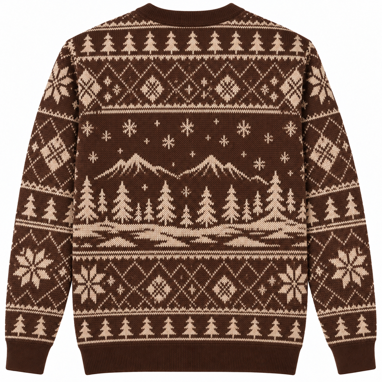 [popular-sweater:PX-25-15:back] Bigfoot Sleigh Ride Ugly Christmas Sweatshirt - Back view